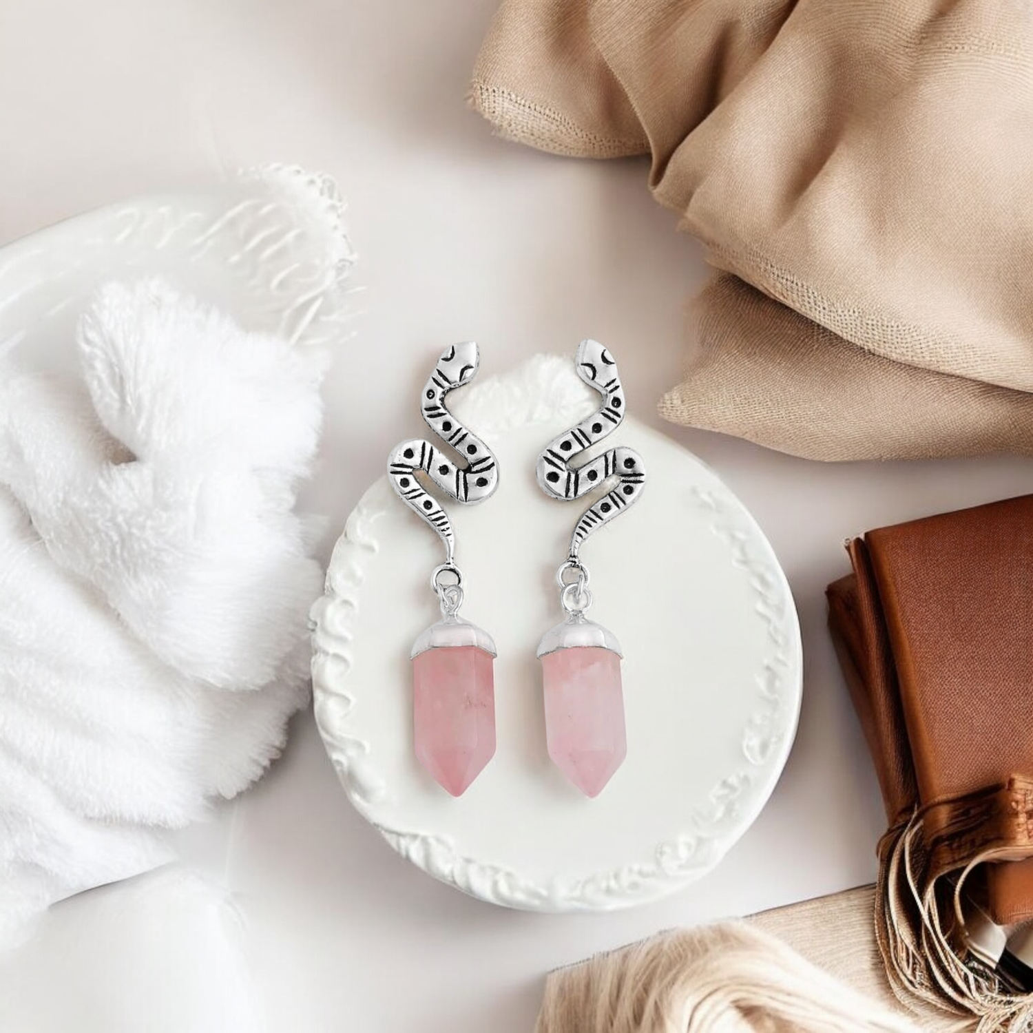 ROSE❣️ LIVING LUXURY 19 in. Lavender Pink Artificial Elegant Rose